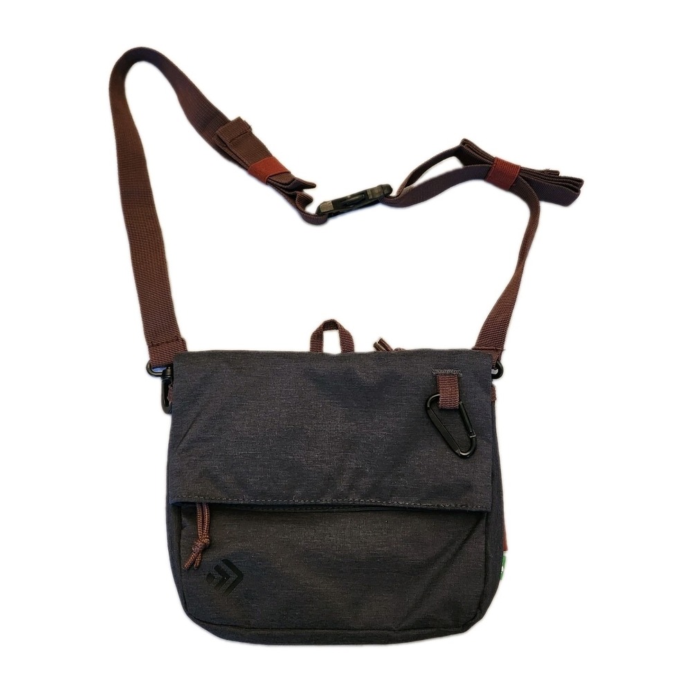 Outdoor Products Unisex Dk Grey & Maroon Trail Crossbody Bag, Recycle Bottles